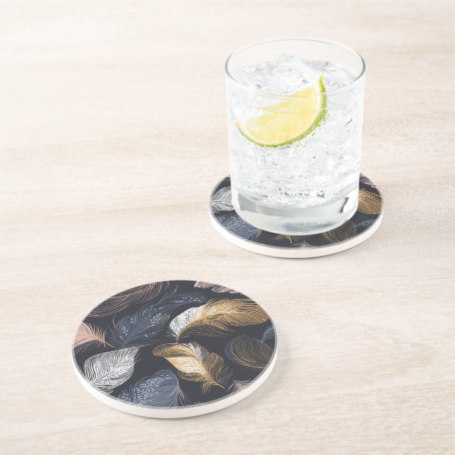 Posavasos Montaña de piedra arenisca redonda bohemiana de pl (Lado)