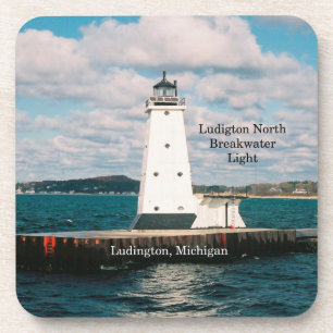 Posavasos Montaña de plástico Ludington North Breakwater Lig