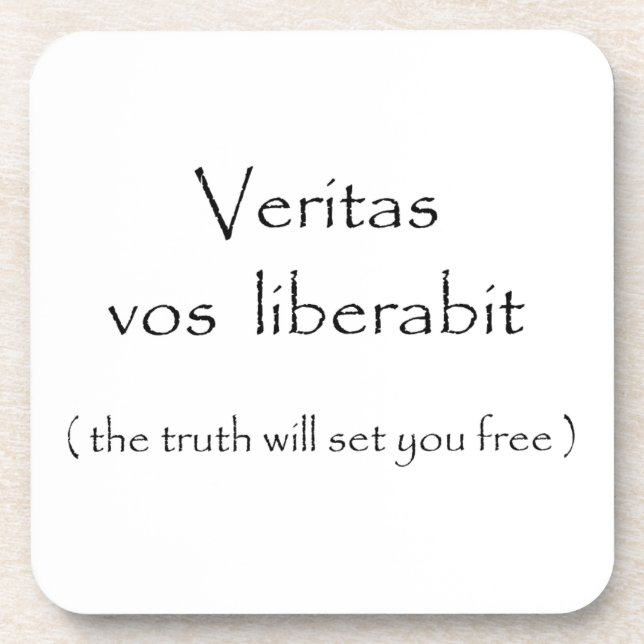 Posavasos Montaña de Veritas Liberabit-cork (Frente)