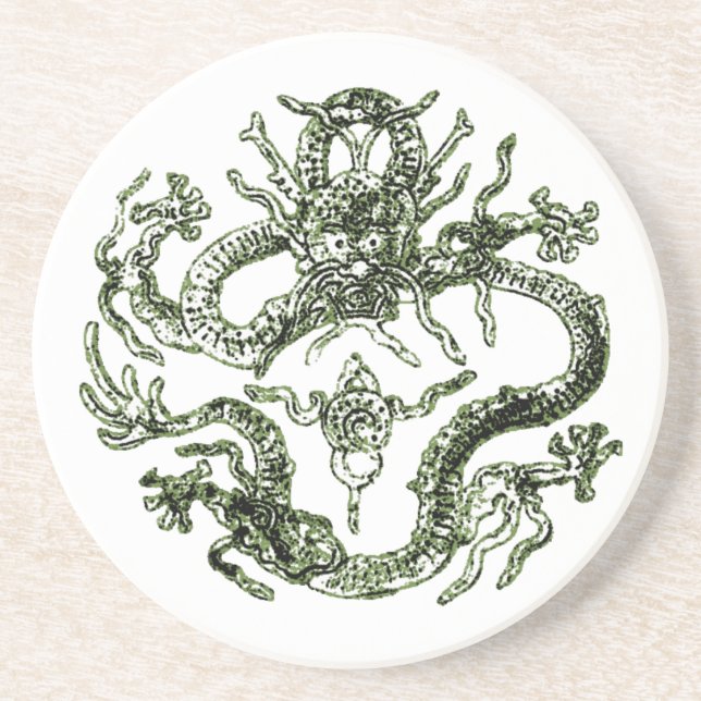 Posavasos Montaña Dragon Verde (Frente)