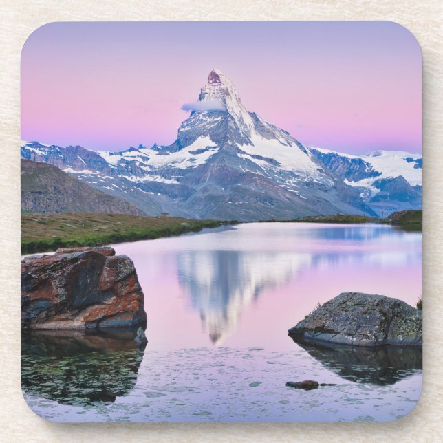 Posavasos Montaña Matterhorn en Zermatt, Suiza (Frente)