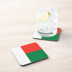 Posavasos Montaña rusa con bandera de Madagascar