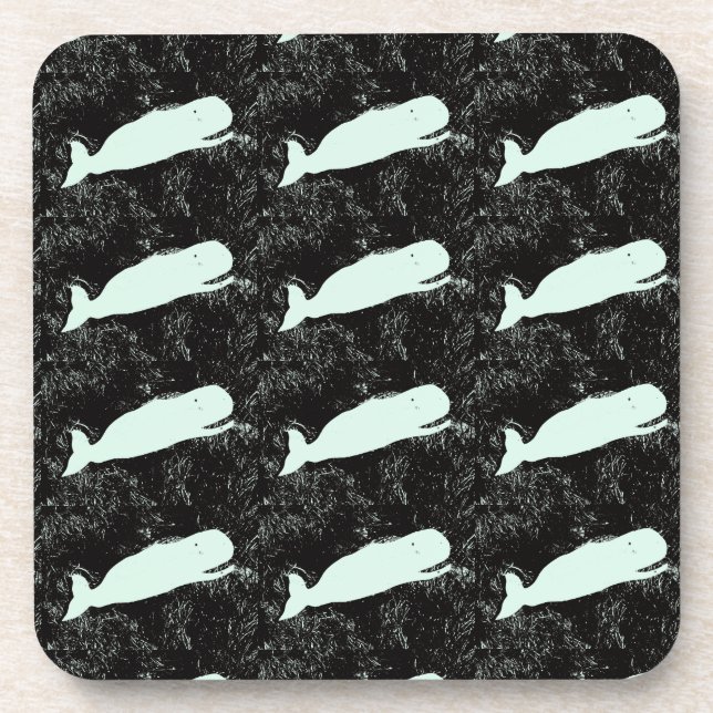 Posavasos montaña rusa de ballenas blancas (Frente)