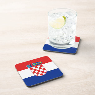 Posavasos Montaña rusa de bandera de Croacia