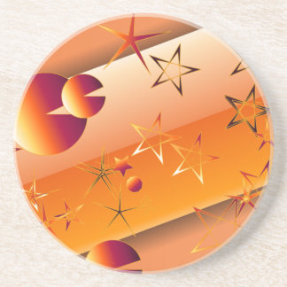Posavasos Montaña rusa de estrellas naranjas