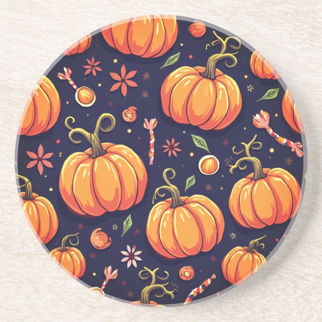 Posavasos montaña rusa de halloween (Frente)