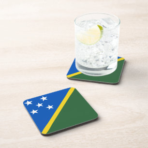 Posavasos Montaña rusa de la bandera de las Islas Salomón