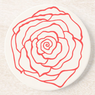 Posavasos Montaña Rusa de Rosa Roja