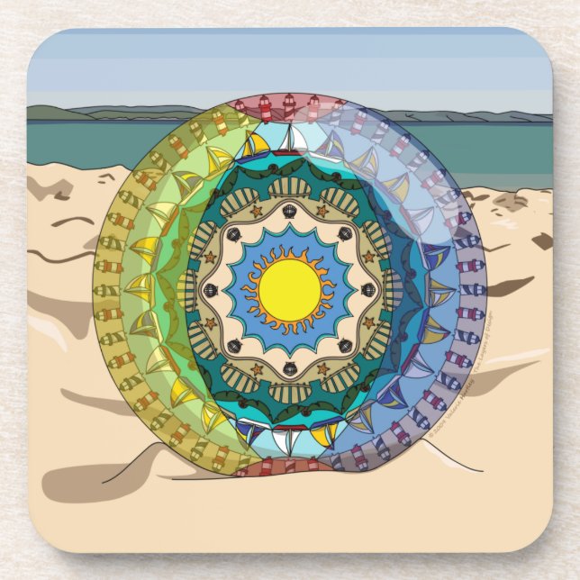 Posavasos Montaña Rusa de Sol de Verano (Frente)