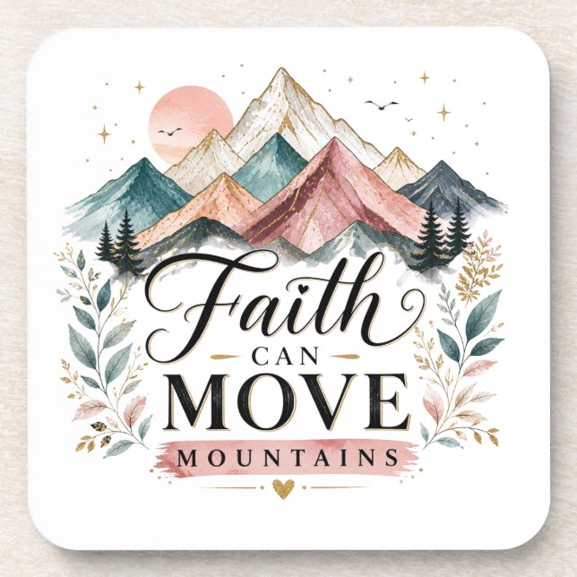 Posavasos Montaña Rusa La Fe Mueve Montañas  (Frente)