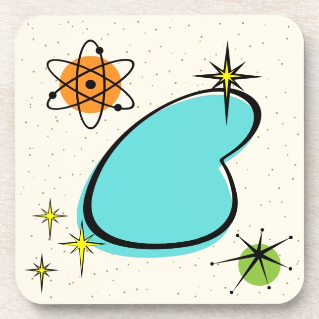 Posavasos Montaña rusa retro de plástico duro (Frente)