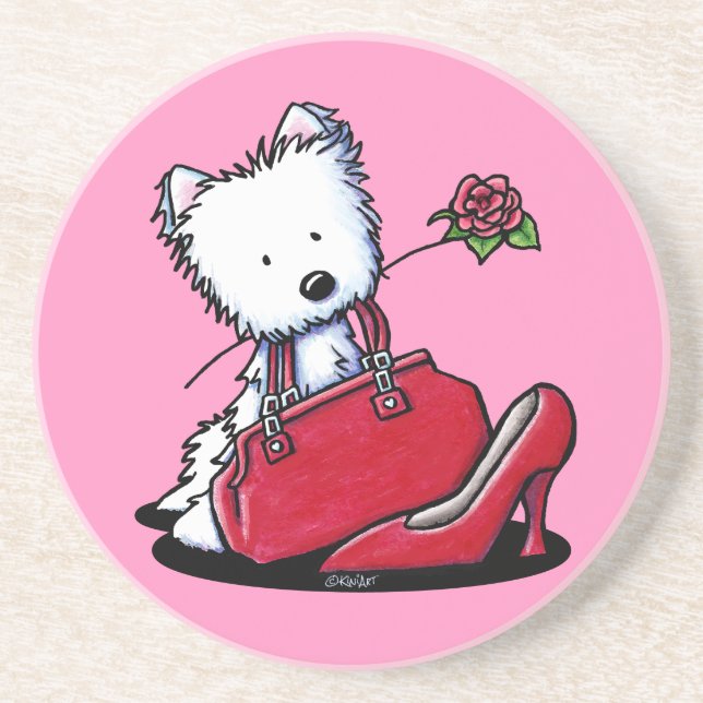 Posavasos Montaña Rusa Westie Bits O' Heaven (Frente)