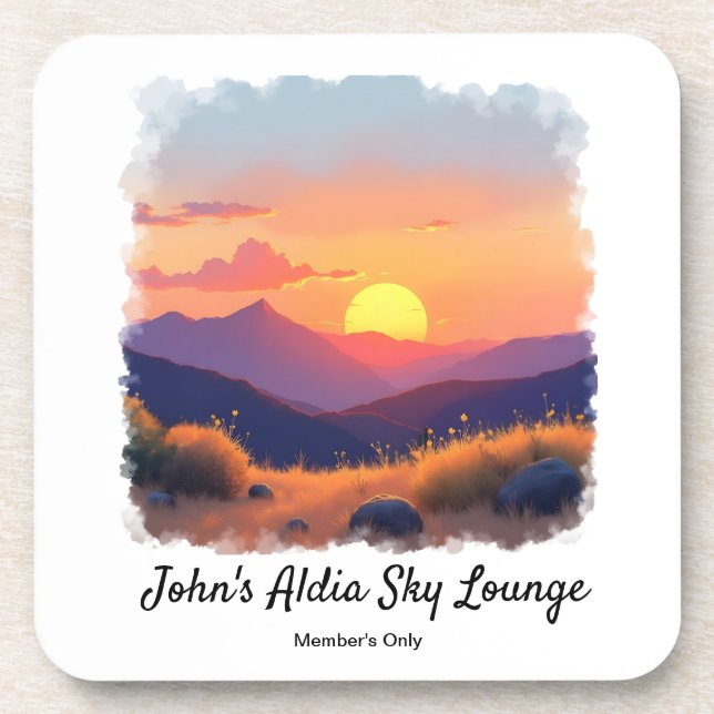 Posavasos Montaña Sunset Draster Coaster Set (Frente)