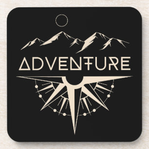 Posavasos Montañas Brújula de Aventura