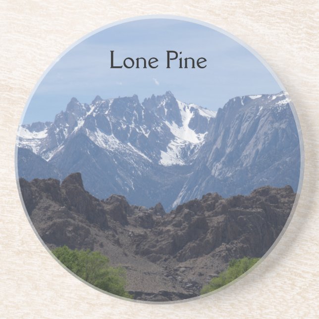 Posavasos Montañas coronadas de nieve de Lone Pine    (Frente)