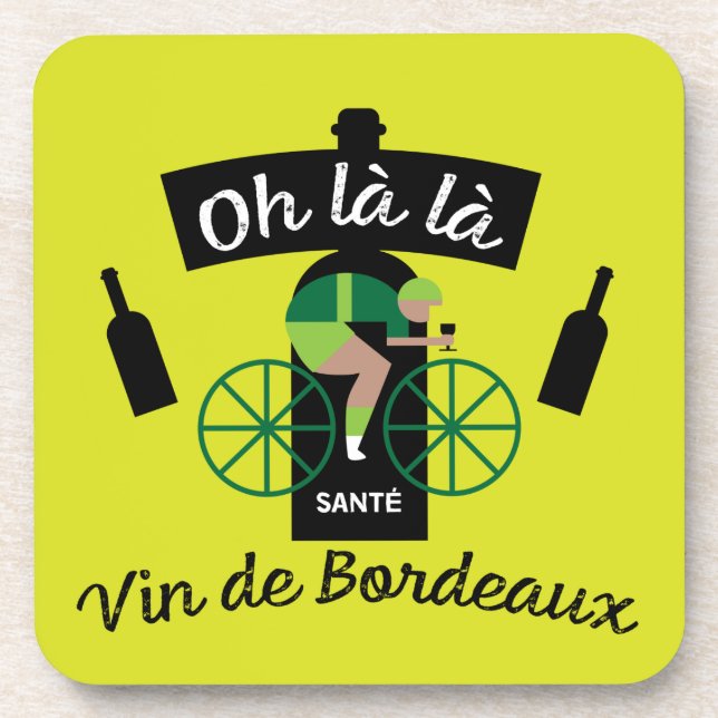 Posavasos Montañas de Bebidas de Burdeos Francesas (Frente)