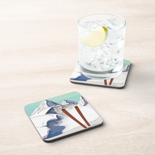 Posavasos Montañas de esquí (Lado Derecho)