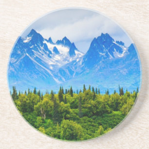 Posavasos Montañas majestuosas de Alaska