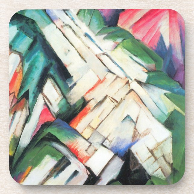 Posavasos Montañas (Paisaje) de Franz Marc, Arte de época (Frente)