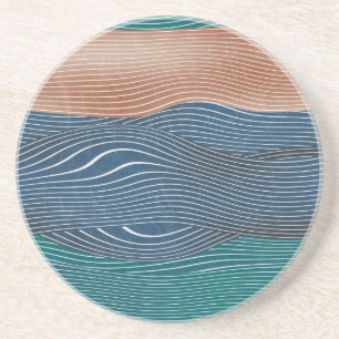 Posavasos Montañas paisajísticas naturales: patrón sin fisur
