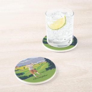 Posavasos Montañas personalizadas del estilo del vintage
