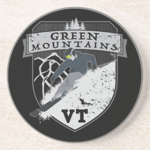 Posavasos Montañas verdes del esquí, VT
