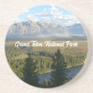 Posavasos Montañas y río de Jackson Hole