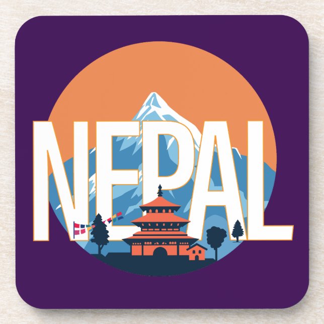 Posavasos Monte del Templo en Nepal Everest (Frente)