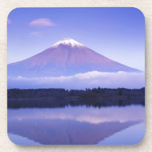 Posavasos Monte Fuji con Nube Lenticular, Lago Motosu,