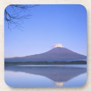 Posavasos Monte Fuji desde el lago Motosu, Yamanashi, Japón