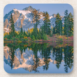 Posavasos Monte Shuksan reflejado en el lago Reflection
