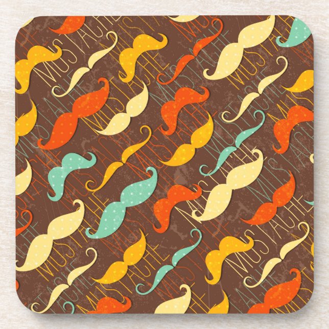 Posavasos Montones de mástiles de fondo de Mustaches (conjun (Frente)