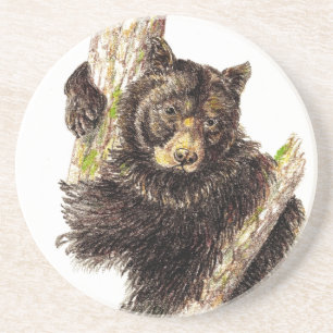 Posavasos Montura de animales del oso negro