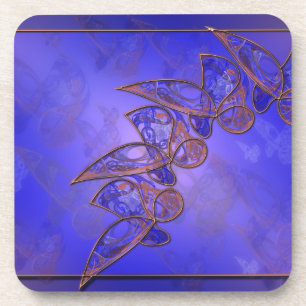 Posavasos Montura de Cork de Mariposas de Cobre