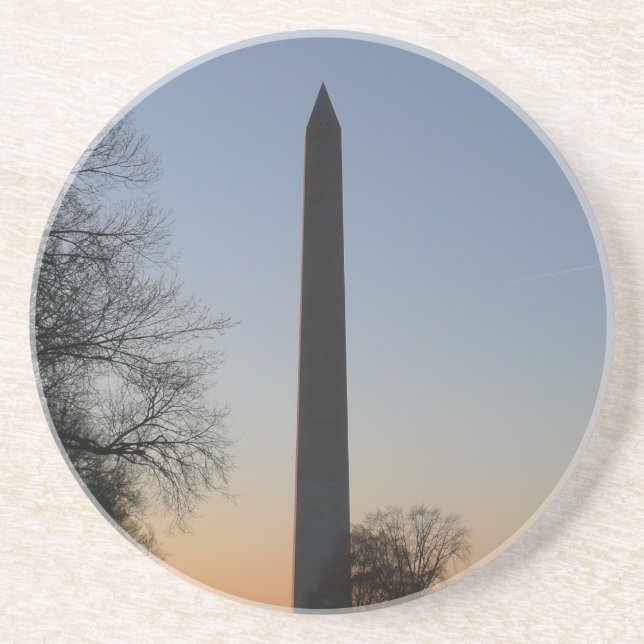 Posavasos Monumento a Washington al atardecer (Frente)