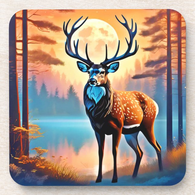 Posavasos Moonlit Deer Stance (Frente)