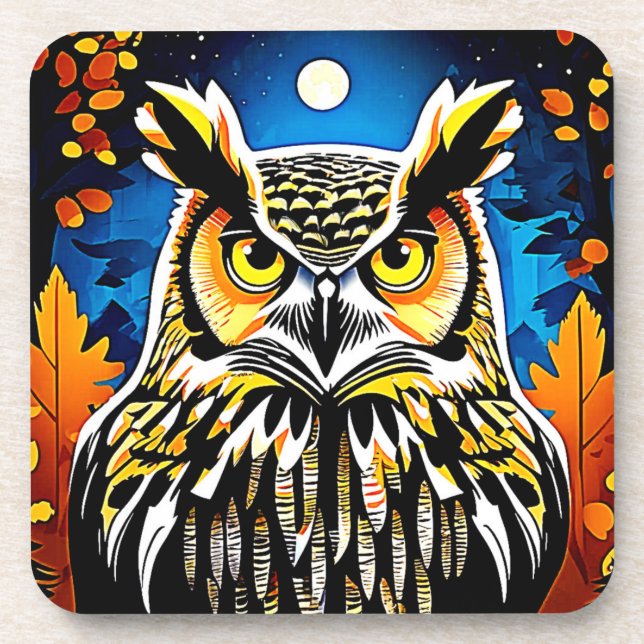 Posavasos Moonlit Owl Gaze (Frente)