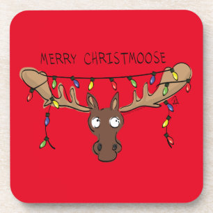 Posavasos Moose Cute Funny Navidades