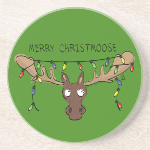 Posavasos Moose Cute Funny Navidades