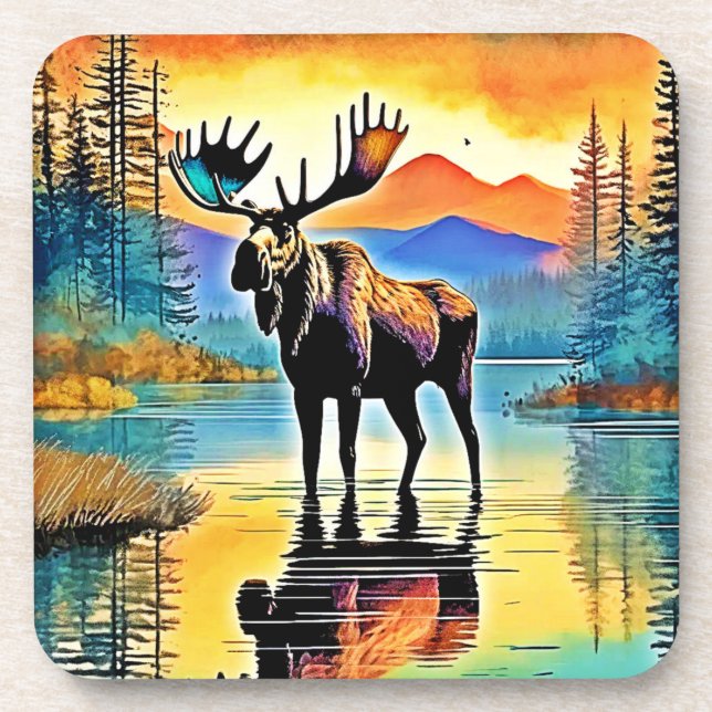 Posavasos Moose Lake Sunset Majesty (Frente)