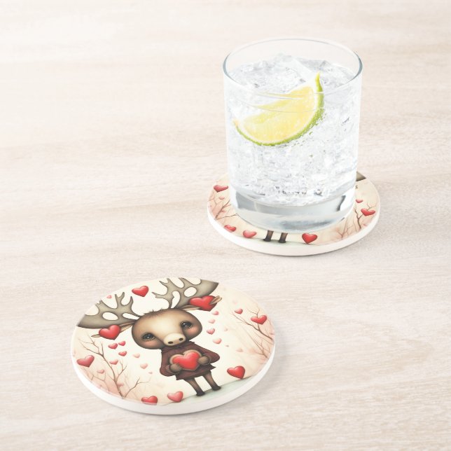 Posavasos Moose Love 3 (Lado)