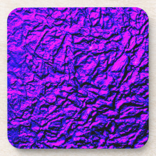 Posavasos Morado metálico, rosa y azul arrugado