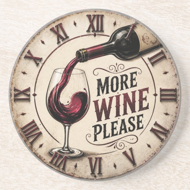 Posavasos More Wine Please Rustic Vineyard Home Bar (Frente)