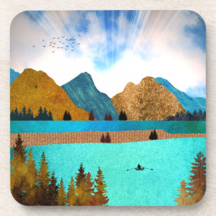 Posavasos Morning Lake Rower