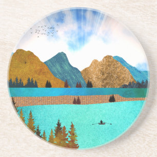 Posavasos Morning Lake Rower
