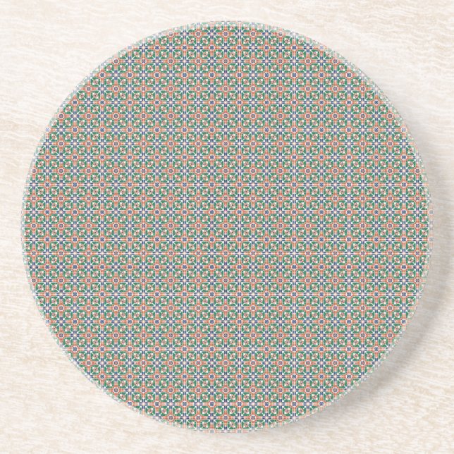 Posavasos Moroccan Zellige Pattern Geometric Coaster (Frente)