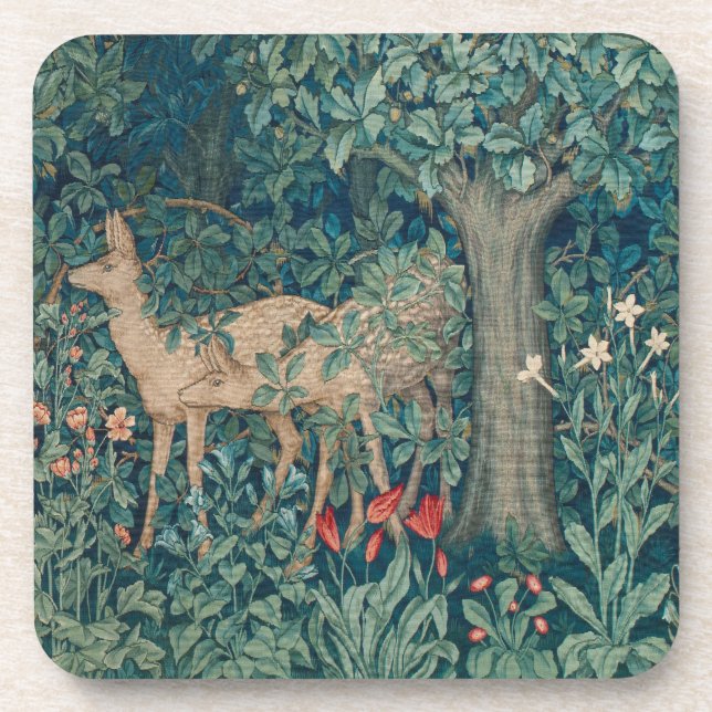 Posavasos Morris Tapestry Par de ciervos (Frente)