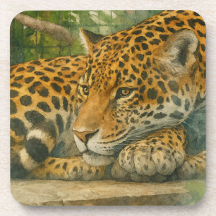 Posavasos Mortalidad dorada - Leopardo en reposo