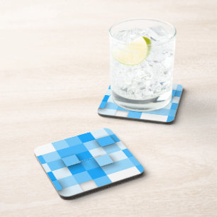 Posavasos mosaico de cuadros de SlipperyJoe moderno de tres-