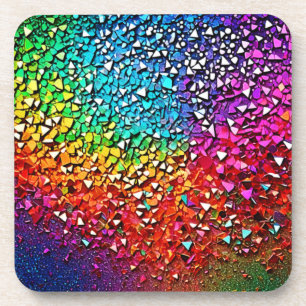 Posavasos Mosaico de fragmentos de arcoiris